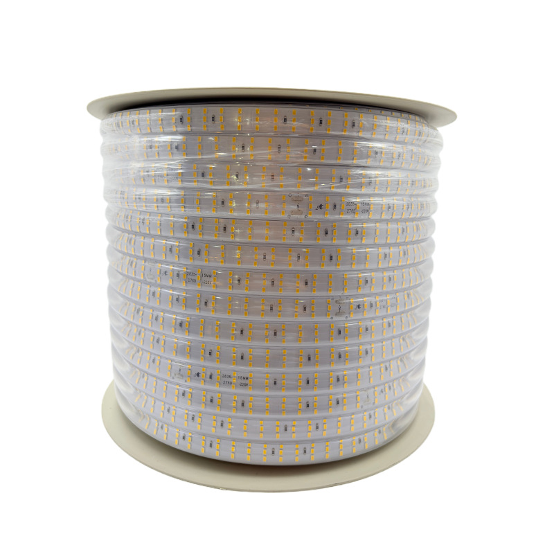 220v high-voltage lead-free straight three-row LED surface mount light strip, 180 beads, 320 beads, waterproof outdoor breeding light for engineering Item Picture