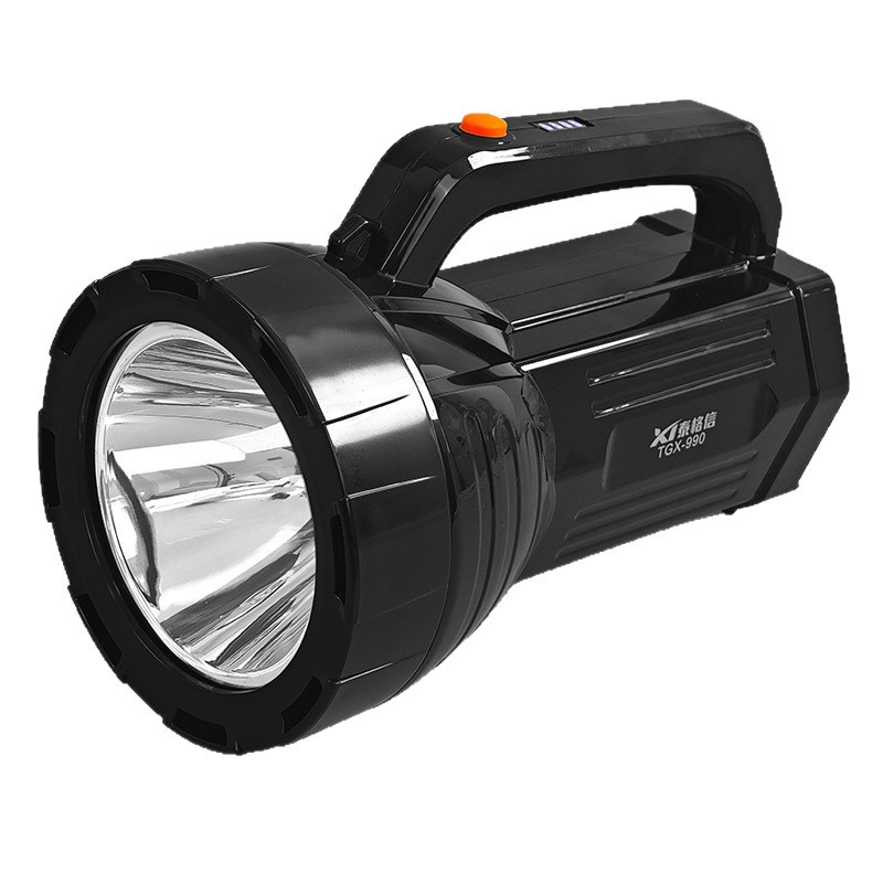 Tegxin 990LED portable searchlight is a rechargeable, high-intensity, ultra-bright outdoor home patrol night emergency light Item Picture