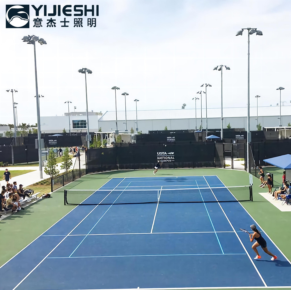 Factory direct sales of outdoor LED mid-pole lights, basketball court, football field and stadium lighting, 6-meter and 8-meter high pole stadium lights details Picture
