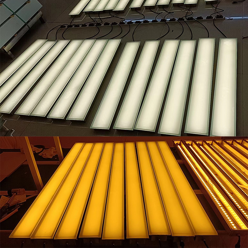 LED long strip light outdoor waterproof floor tile light, strip buried light, embedded line long strip floor iridic color Specification drawing