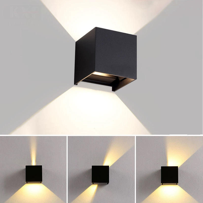 Wholesale of led outdoor wall lamps, four-leaf exterior wall decorative lighting fixtures, and wholesale of upper and lower beam of light courtyard lamps full figure
