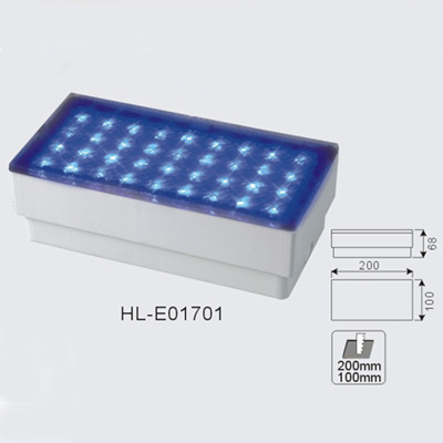 Outdoor waterproof floor tile lights in stock: 240V, 12V, ground embedded rectangular and square LED ice brick ground lamps details Picture