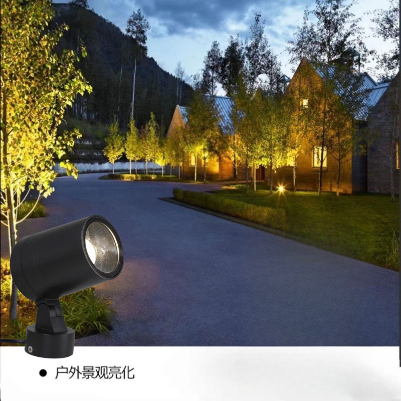 LED floodlights, COB floodlights, ground-mounted tree lights, outdoor waterproof courtyard garden exterior wall landscape advertising lights Application Scenario
