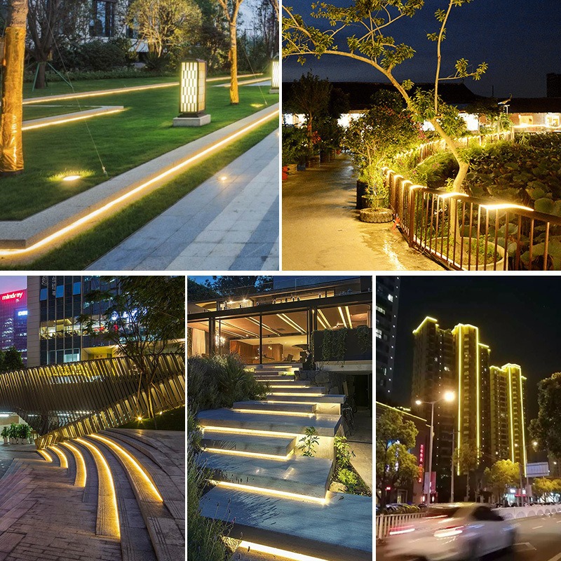 Wholesale of 30-meter led solar light strips with waterproof sleeves for tents, courtyards, and festive outdoor atmospheres Application Scenario