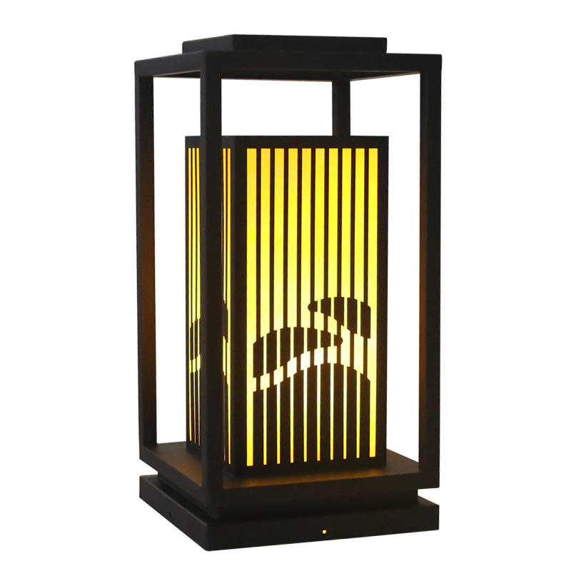Column head lights, outdoor waterproof door column lights, villa courtyard lights, column wall lights, garden gate outdoor landscape lights 02 Item Picture