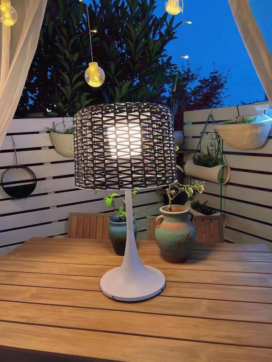 Outdoor lights, solar garden lights, villa garden lawn lights, waterproof balcony remote control floor lights, outdoor ambient lights Item Picture