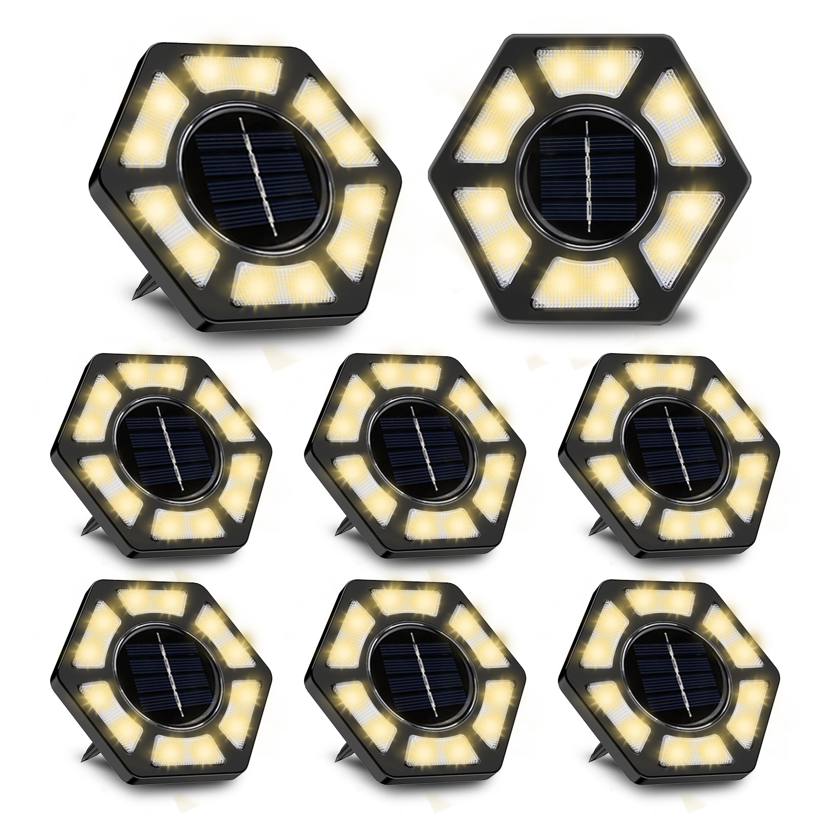 A new type of cross-border best-selling outdoor LED solar waterproof buried courtyard step garden grassland insert landscape light details Picture