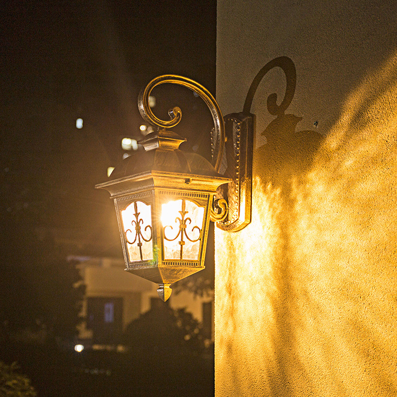 Outdoor wall lamps, courtyard lamps, new rural villa door column lamps, balcony fence lamps, European-style retro waterproof wall lamps, garden lamps Specification drawing