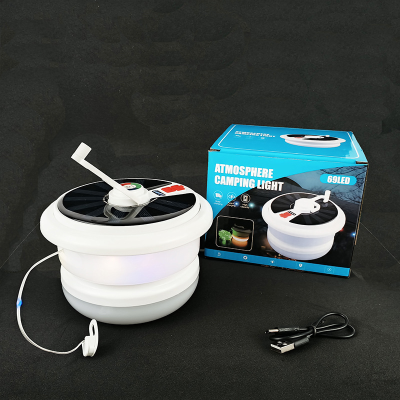 Solar-powered outdoor light strips, light strings, bulb camping lights, atmosphere tents, canopy lighting, night light strings, camping in seven colors full figure