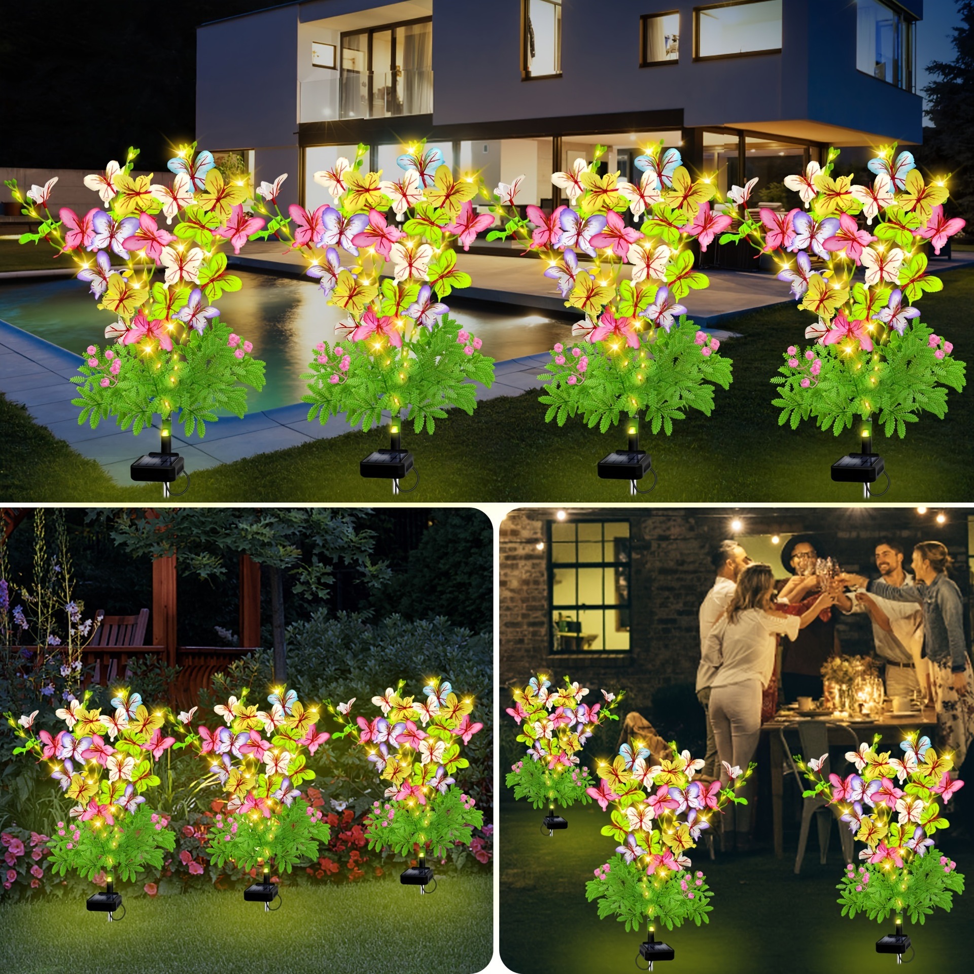 4 Packs Solar Lights Outdoor Butterfly Decor, Solar Swaying Item Picture