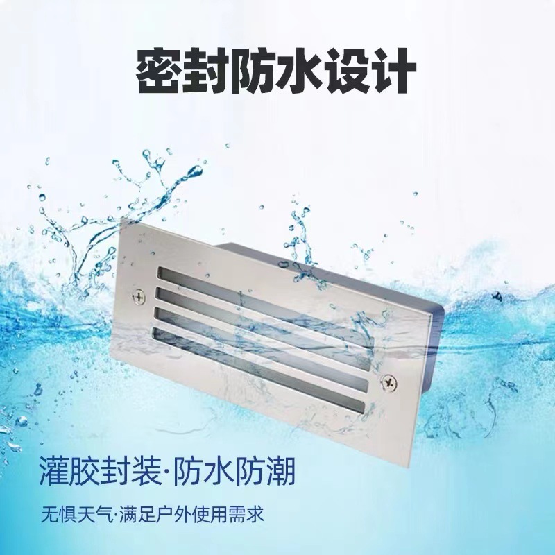 In-stock floor lights, embedded step and trestle lights, outdoor waterproof lights, corner lights, stair trestle spotlights, and ground lights Application Scenario