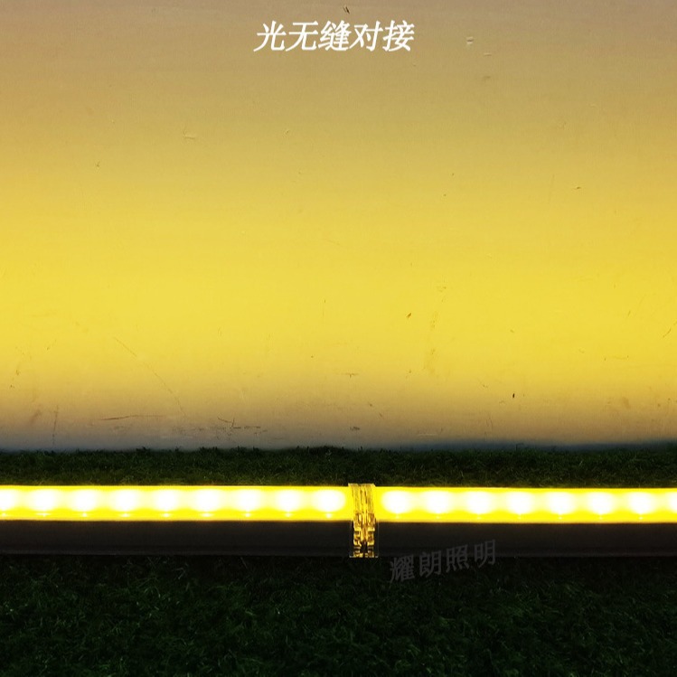 led outdoor linear light, waterproof digital guardrail tube, running horse bridge, hotel lighting, building outline, 12W wall-washing light Specification drawing