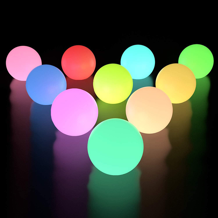 LED inflatable balls, RGB swimming pool, seven-color Christmas pond decorative lights, hanging lights, float lights, swimming pool lights Specification drawing