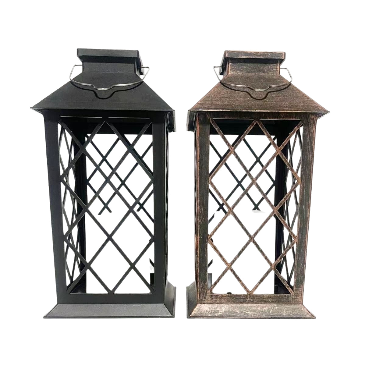 Solar candle wind lamps, cross-border outdoor garden lamps, retro palace lamps, portable camping lamps, Christmas hollowed-out wind lamps Item Picture