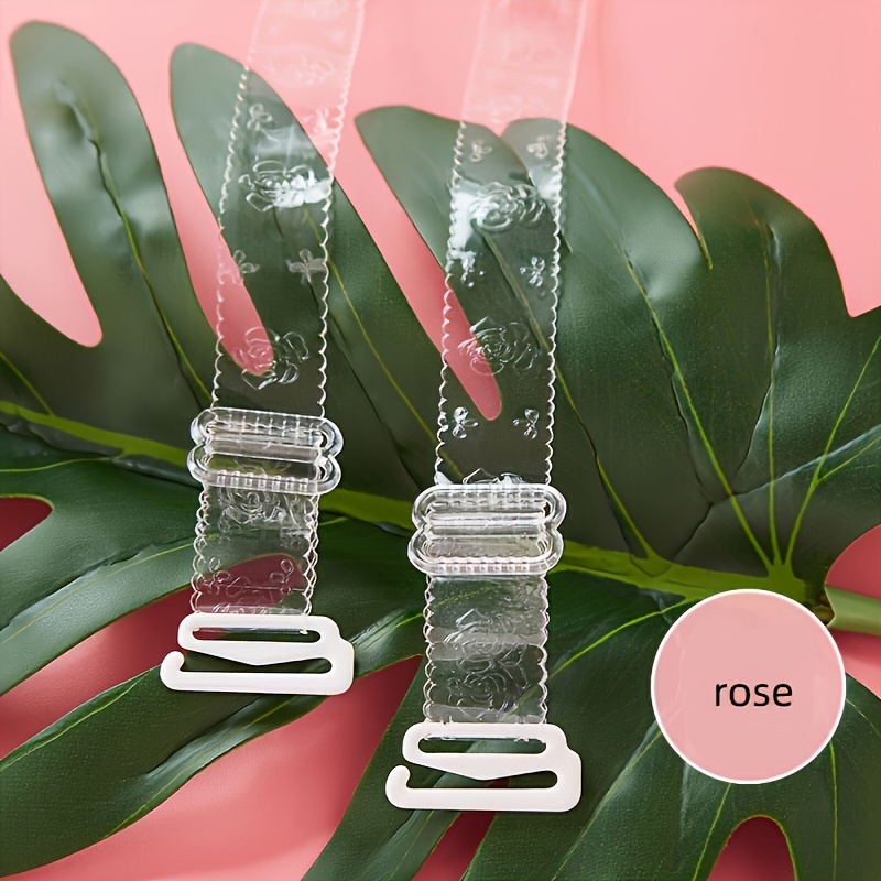 透明可拆卸胸罩带，心形扣，可调节弹性防滑胸罩带，女士内衣及内衣配件现货产品图