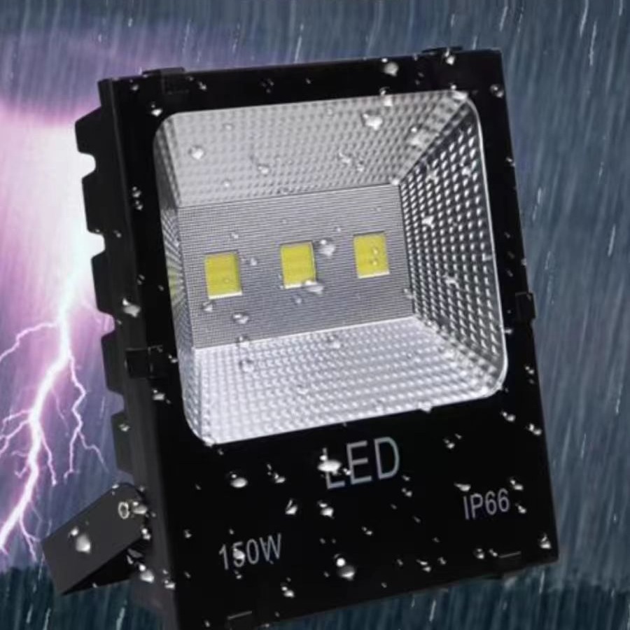 led outdoor construction site courtyard household light control floodlight, sensor street lamp, waterproof lighting, high-power integrated unit Application Scenario
