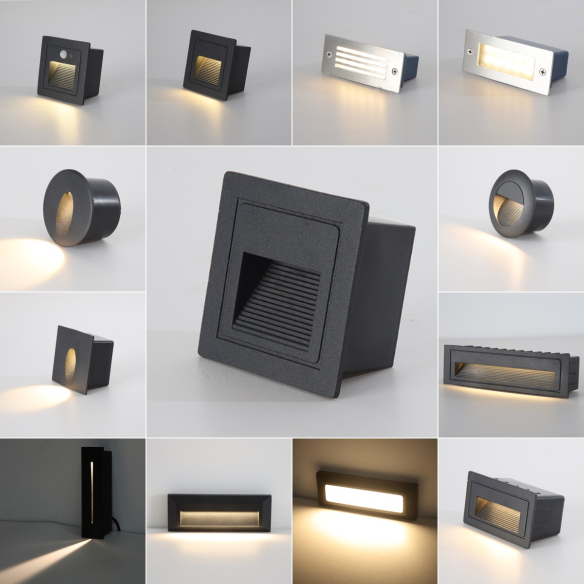 led outdoor step lights, surface-mounted staircase and corridor decorative lights, corner lights, recessed step lights, buried corner lights full figure
