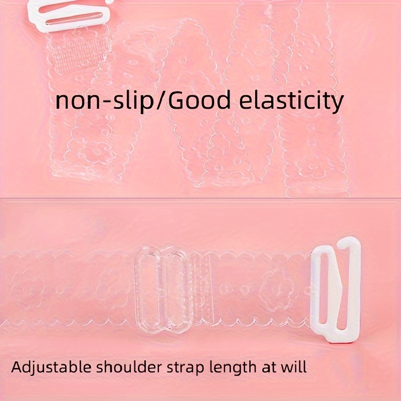 透明隐形肩带内衣胸罩文胸带防滑花型性感露肩带子一字肩