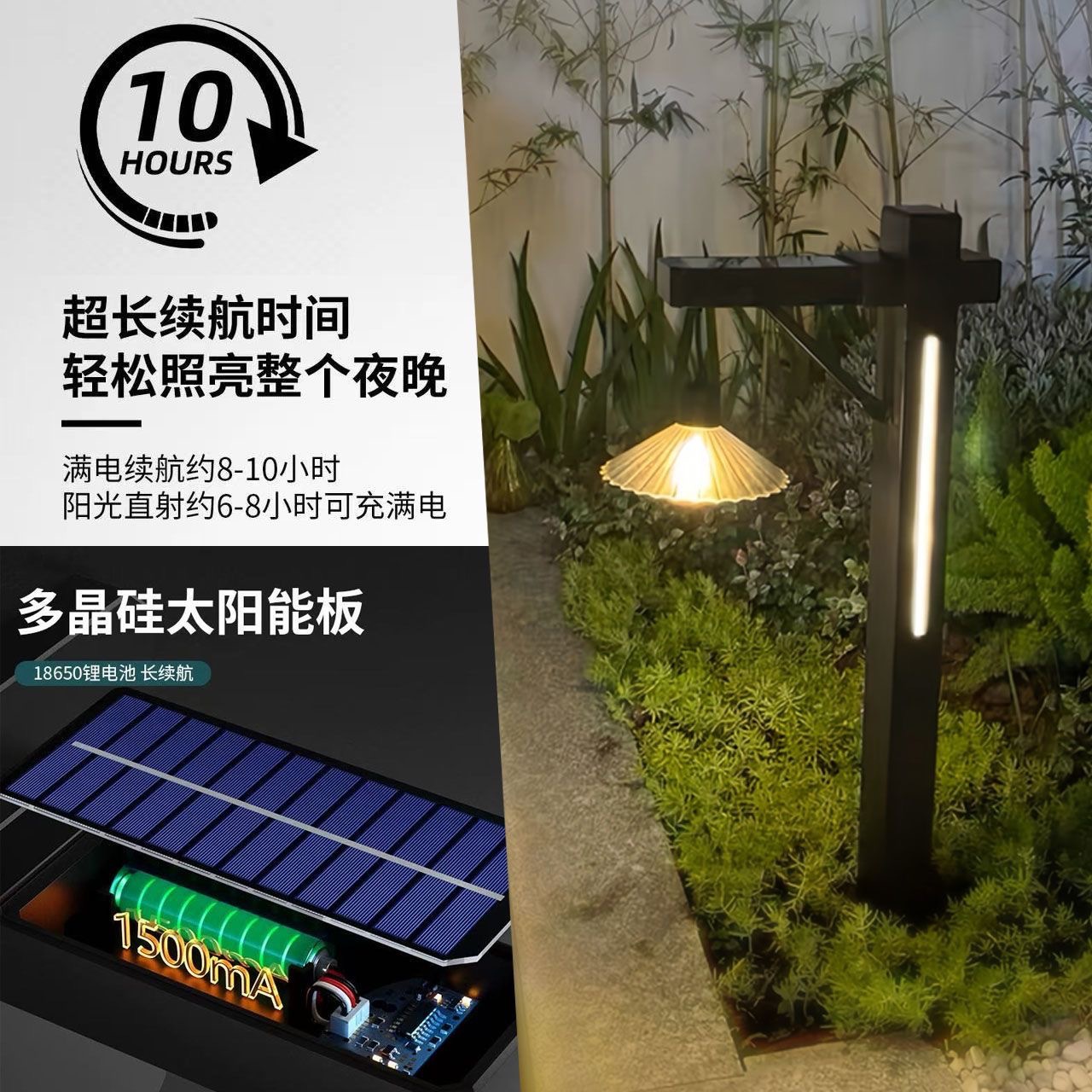 New solar house lights, household land plug lights, solar landscape lights, garden lights, decorative lawn lights and lighting lights details Picture