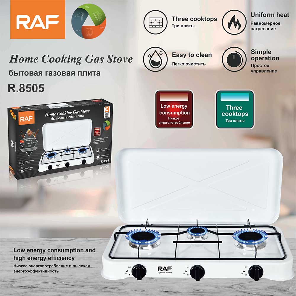 RAF cross-border foreign trade export European-style stoves, multi-head stoves, three-hole manual ignition simple European-style gas stoves