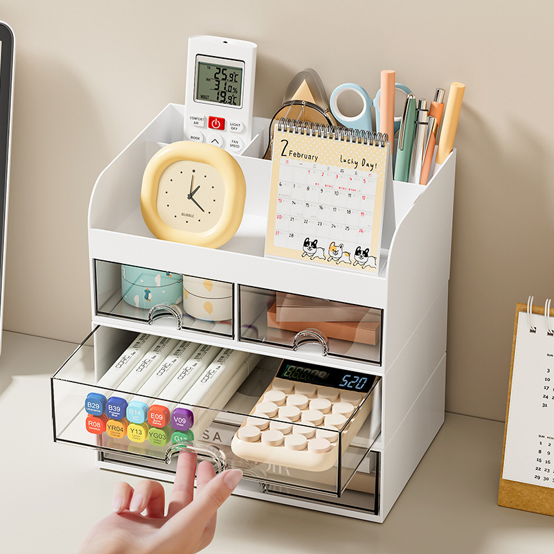 J192-W3508 настольный бокс-бокс мультипликационный ящик dog clockbox, косметический стол, пластиковый набор артефактов