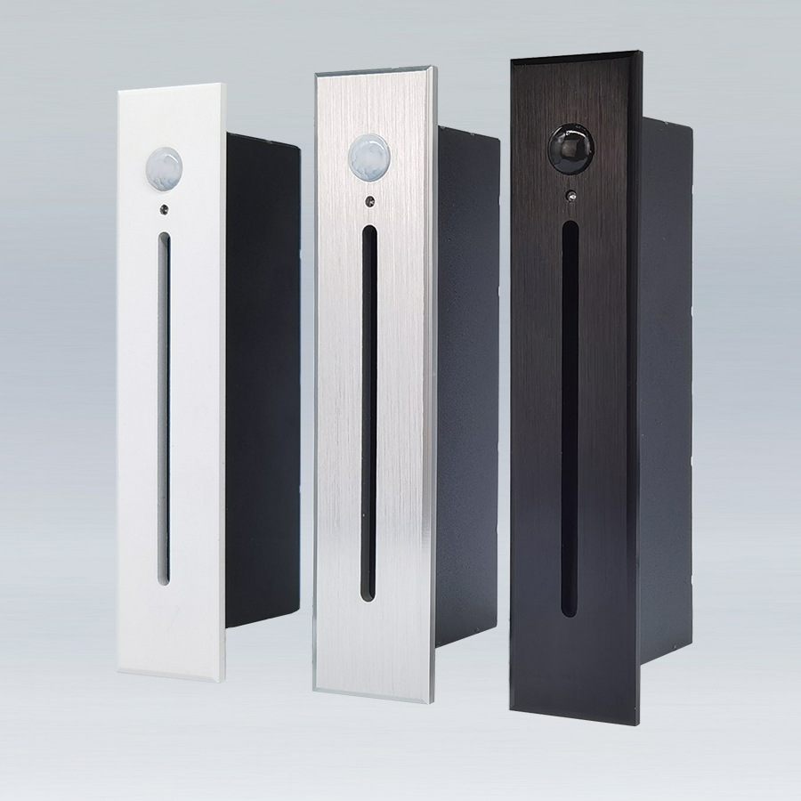 18540 Floor light, LED human body sensor long strip step light, corridor staircase step light, outdoor wall foot light details Picture