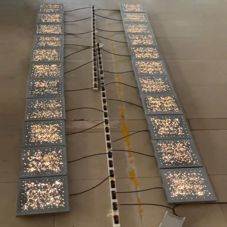 led floor tile lights, rectangular arc-shaped triangular translucent concrete outdoor luminous buried lights, sensor floor lights details Picture