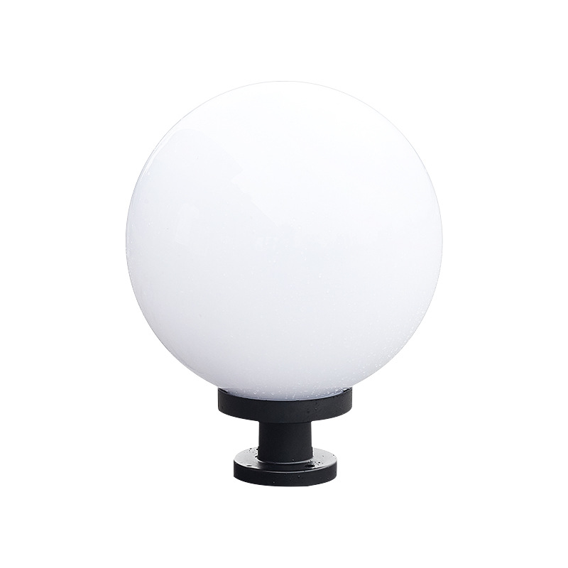 Factory direct supply of waterproof acrylic courtyard fence column head decorative lamps, garden fence spherical lighting column head lamps Item Picture