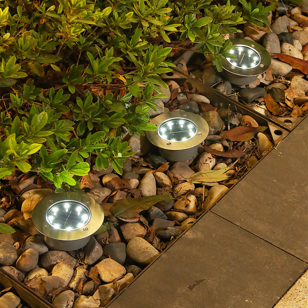Outdoor solar courtyard garden villa decorative floor lights, household waterproof buried floor lights, ground plug lights, led lawn lights details Picture