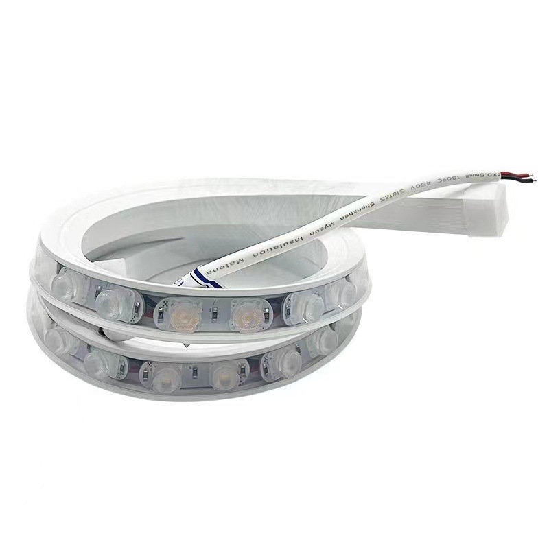 Outdoor waterproof flexible wall-washing light 24V Phantom color RGBW engineering wall-washing light strip DMX512 lens wall-washing light strip Item Picture