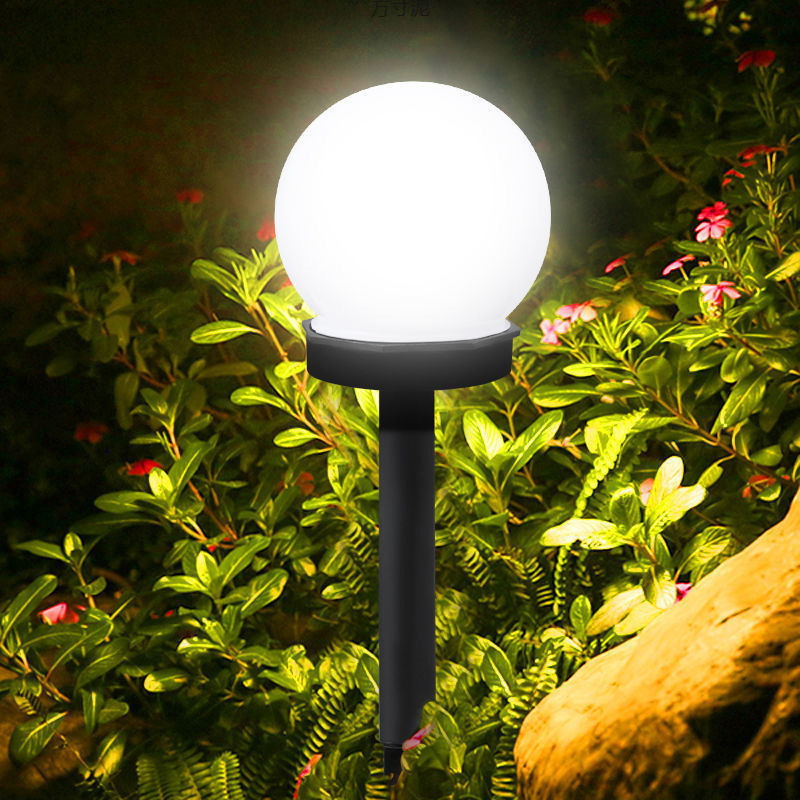 Solar floor lights, household outdoor spherical ground-insertion courtyard atmosphere lights, night lights, garden landscape decorative lights factory full figure