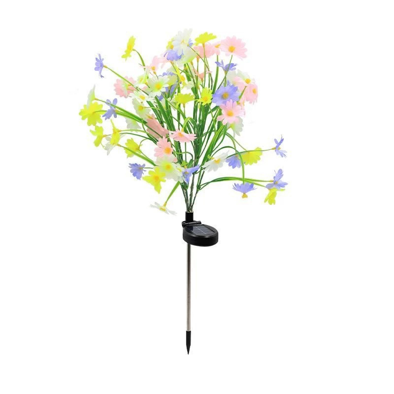 New 7-head solar-powered small chamomile lamp outdoor courtyard park garden decoration LED flower field and lawn insertion lamp Item Picture