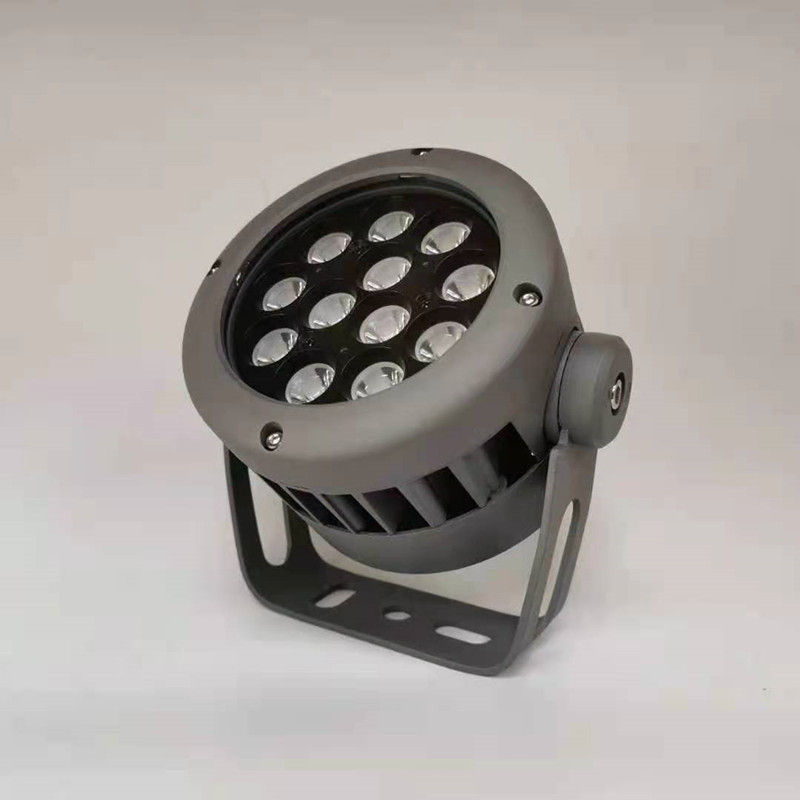 New round floodlights, 12W and 24W outdoor waterproof floodlights, high-pressure lighting stage, exterior wall remote lights for buildings Application Scenario