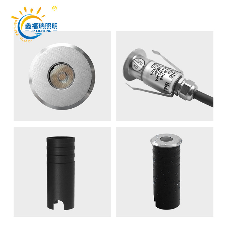 Cross-border customizable buried light, black embedded anti-glare outdoor park small LED mini buried light details Picture