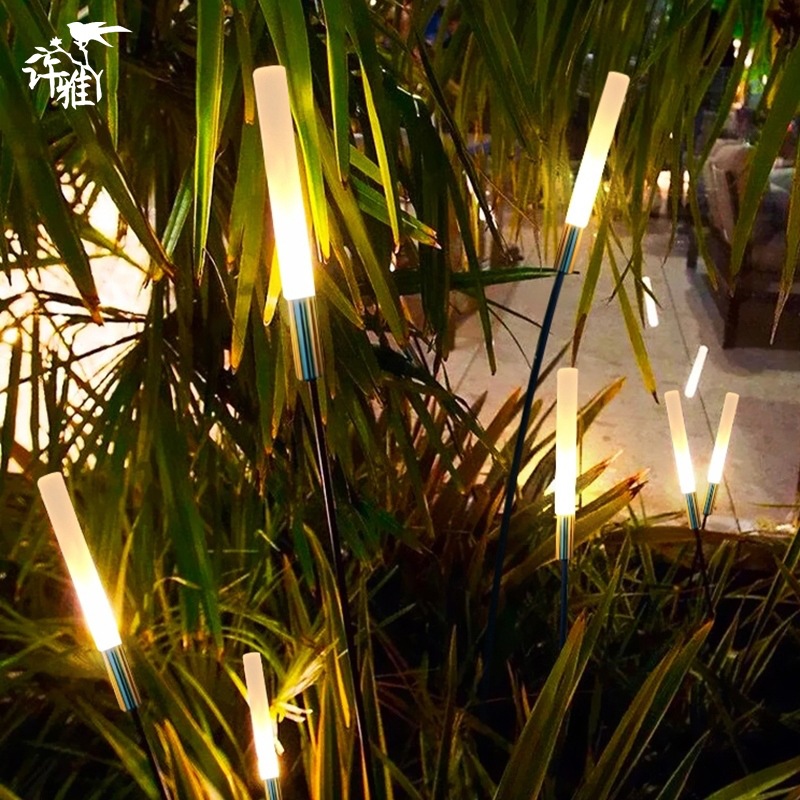 Solar-powered outdoor lamps, LED luminous reed lamps, landscape lighting for scenic spots, parks and squares, and ground-mounted lawn lamps Specification drawing