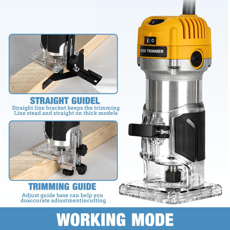 修边机110V220木工电木铣开槽木工雕刻机开孔机电动工具 木工开槽