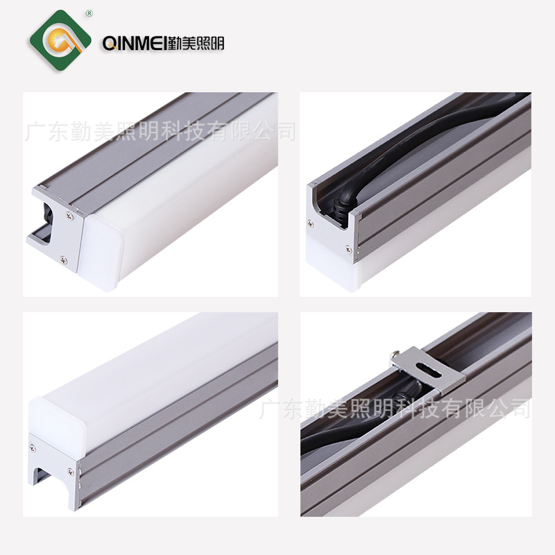 Led 10W and 12W contour lights, outdoor guardrail lights, building exterior wall municipal lighting, external control full-color line lights Specification drawing