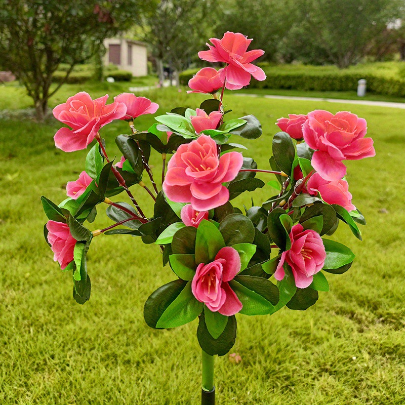 2PCS Solar Powered LED Azalea Lights Colorful Multicolor Specification drawing