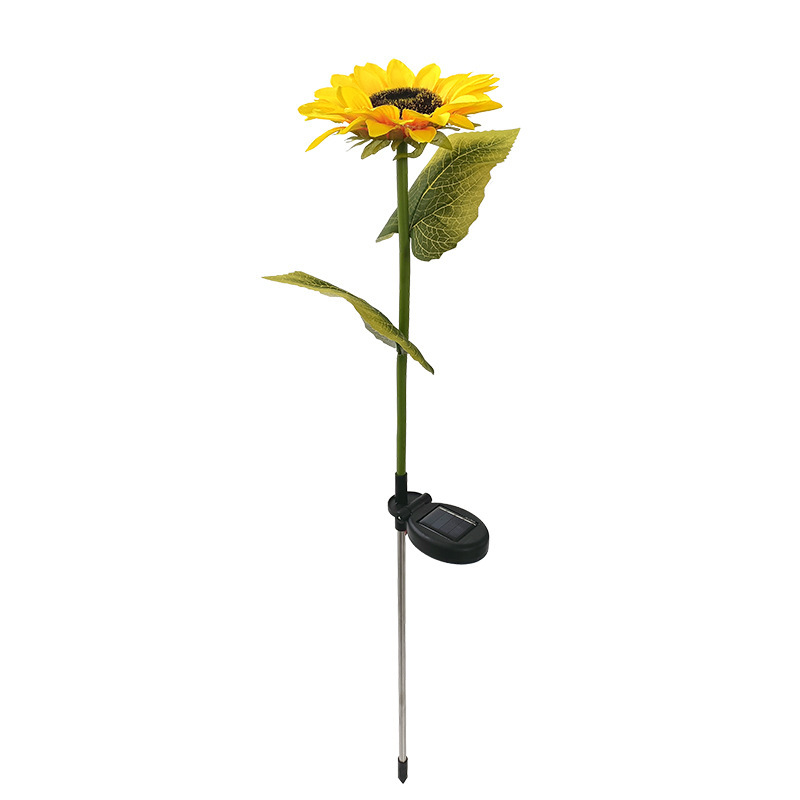 Solar-powered garden lights, outdoor waterproof garden sunflower lights, ground-inserted lawn sunflower landscape atmosphere decorative lights Item Picture