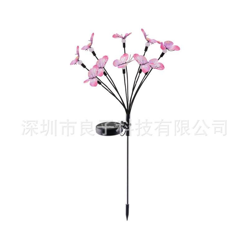 Solar-powered firefly lights for courtyard and garden landscaping, ambient lighting, yard decoration, butterfly ground, and lawn lighting Item Picture