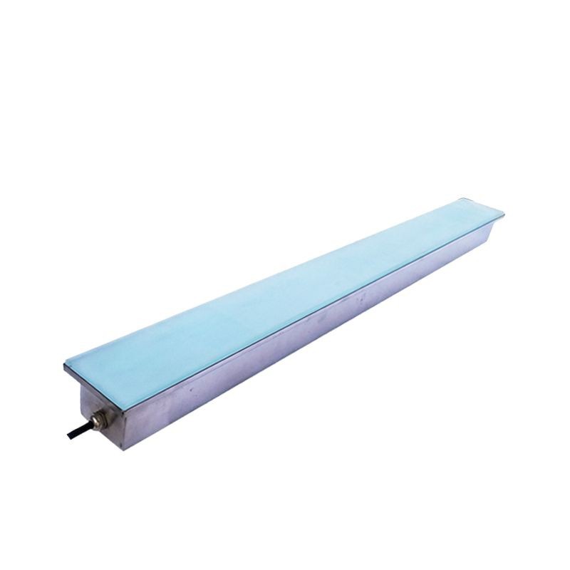Long strip floor tile lights, ground lights, circular, square, arc-shaped square foot pedal gravity sensor, borderless stainless steel ground buried lights Item Picture