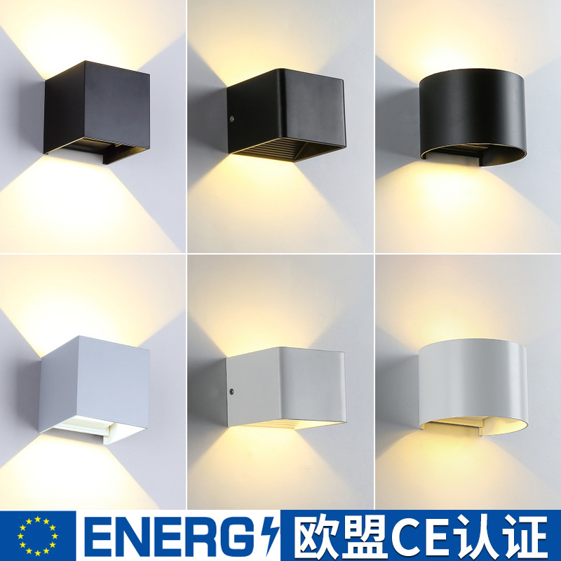 led wall lamp, dimmable, waterproof, four-leaf wall lamp, human body sensor, modern living room, bedroom, corridor, passageway exterior wall lamp full figure
