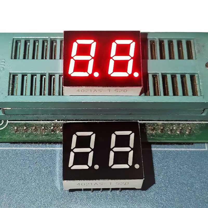 Factory direct supply of 0.4-inch 2-digit LED digital tubes: 4201AS with common cathode and 4021BS with common anode, high-brightness red details Picture