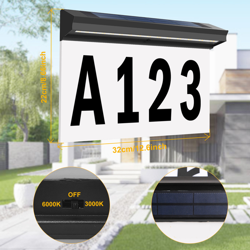 Amazon Solar doorplate light, outdoor waterproof 30LED digital wall-mounted address number plate, entrance courtyard light Application Scenario