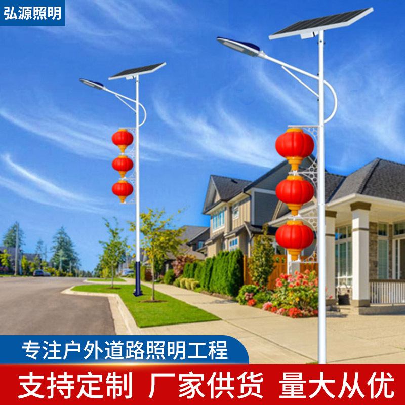 led Chinese knot street lamps, solar street lamps, outdoor Chinese knot, solar Chinese knot street lamps, lanterns full figure