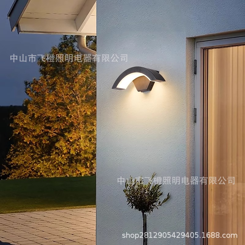 Outdoor wall lamps, waterproof, home staircase corridor, outdoor courtyard, villa entrance sensor lights, garden balcony exterior wall lights Specification drawing