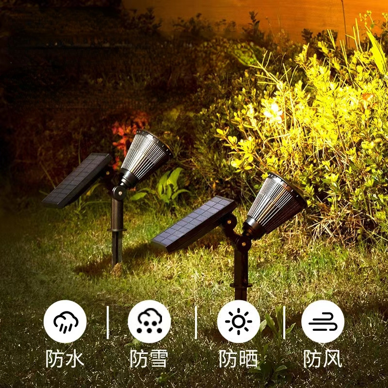 Cross-border solar lights, floodlights, spotlights, outdoor waterproof tree lights, colored lights, garden and courtyard solar lights, lawn lights Application Scenario