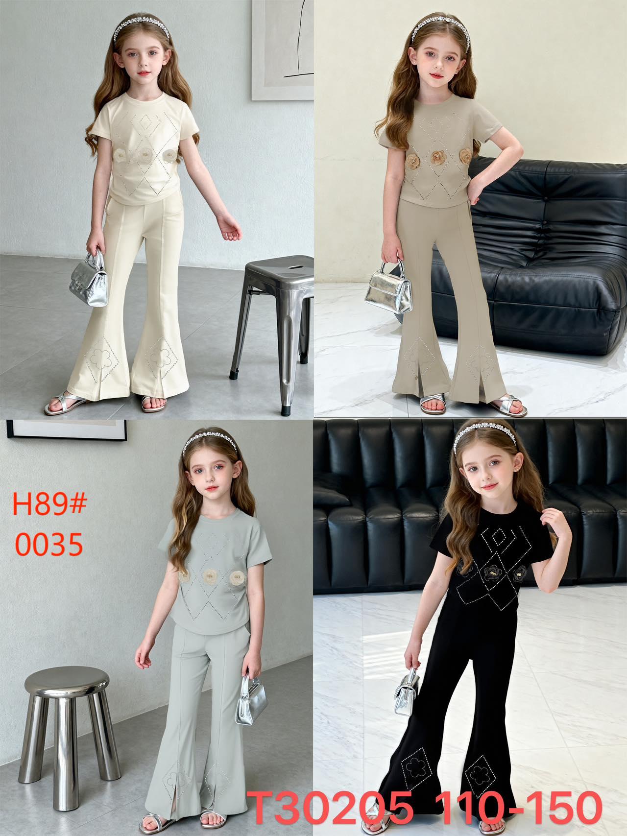 女童套装春秋新款2025年短袖小女孩秋装上衣6白底实物图