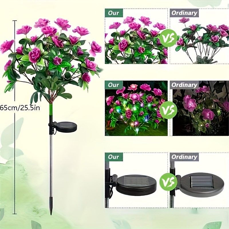 2PCS Solar Powered LED Azalea Lights Colorful Multicolor Application Scenario