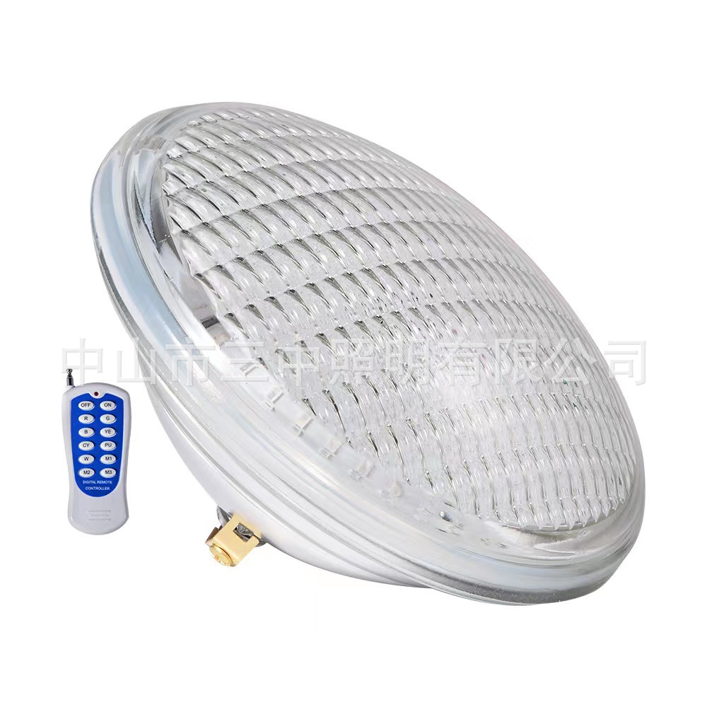 The manufacturer supplies cross-border PAR56 bulb 300W embedded underwater remote control LEDPAR56 swimming pool light Application Scenario